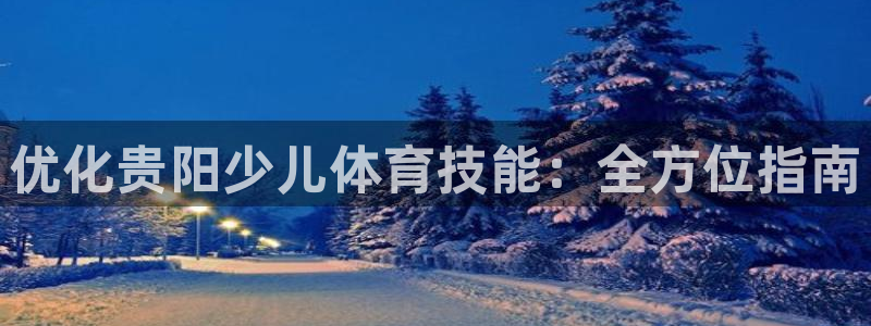 富联平台总代：优化贵阳少儿体育技能：全方位指南