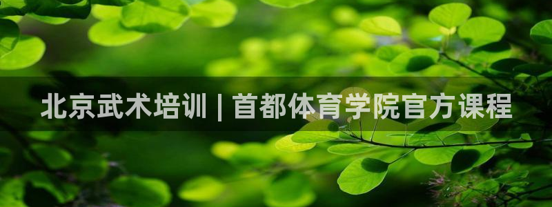 富联平台间7O777：北京武术培训 | 首都体育学院